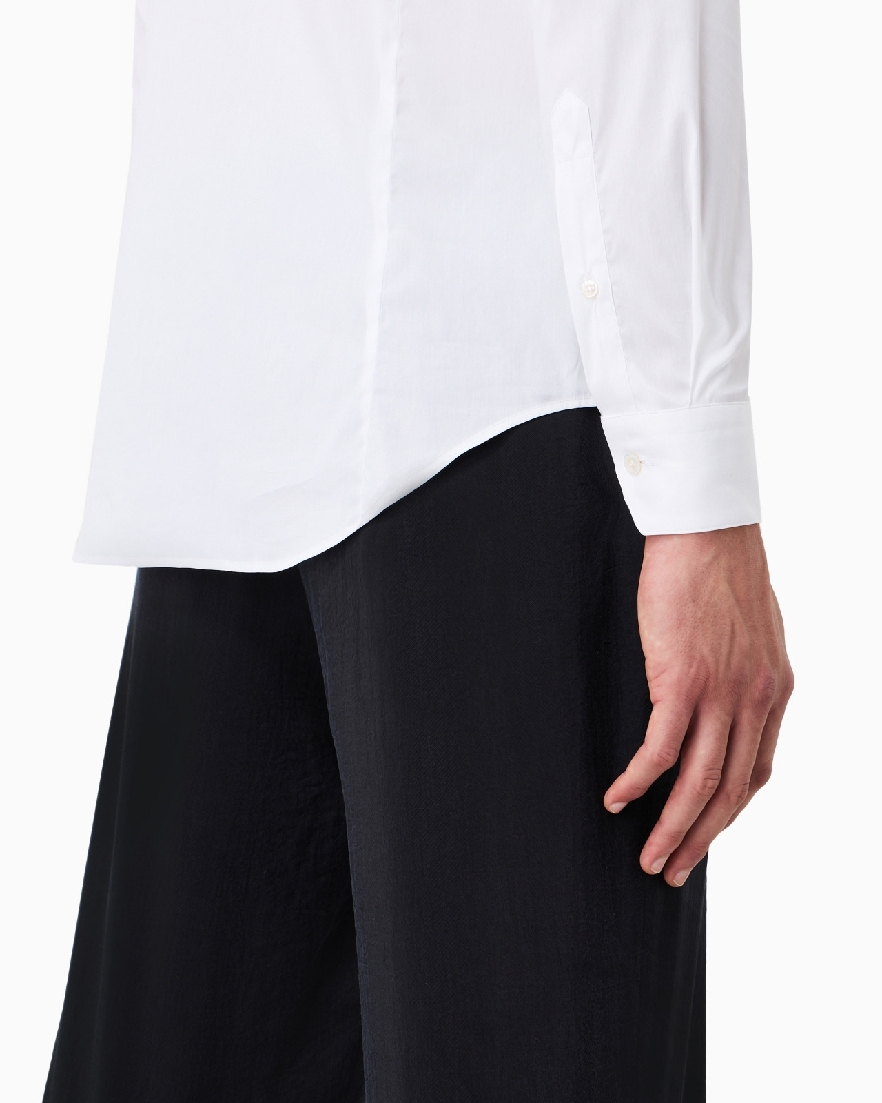Plain-knit stretch cotton shirt - 6