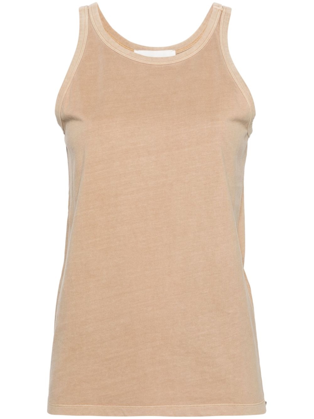 scoop-neck cotton tank top - 1