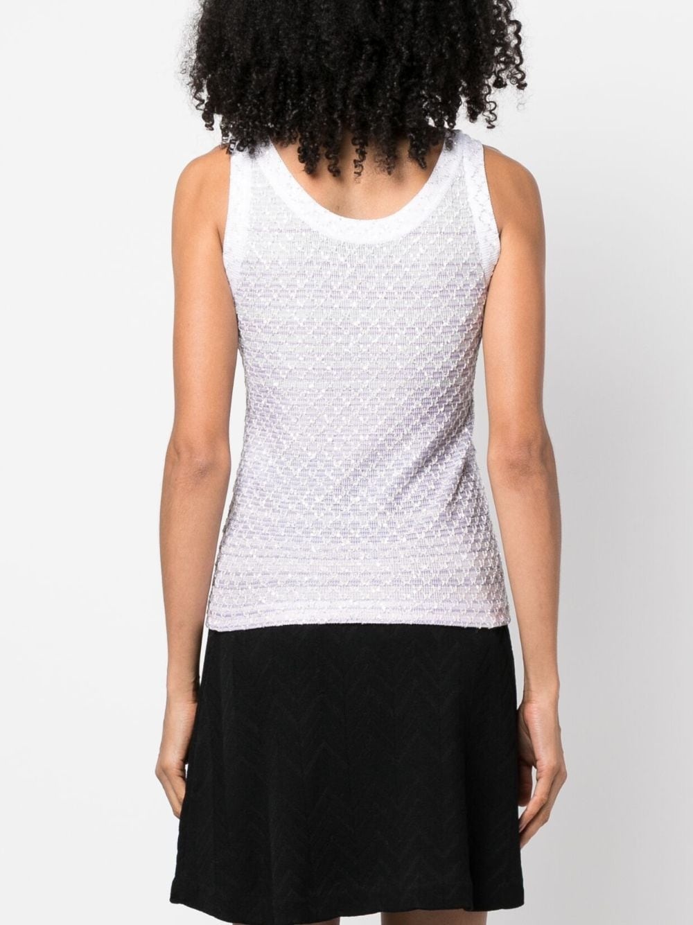 sequin-embellished sleeveless top - 4