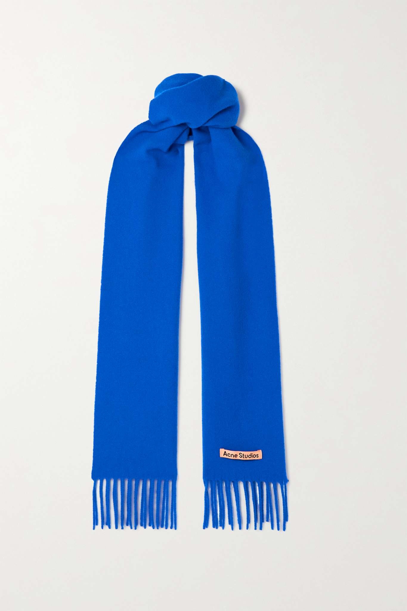 Canada skinny fringed wool scarf - 1