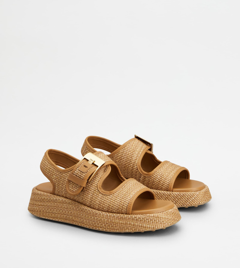 SANDALS IN RAFFIA - BEIGE 2