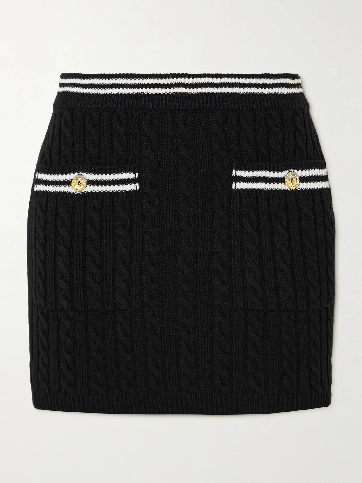 Cable-knit Cotton Mini Skirt - 1