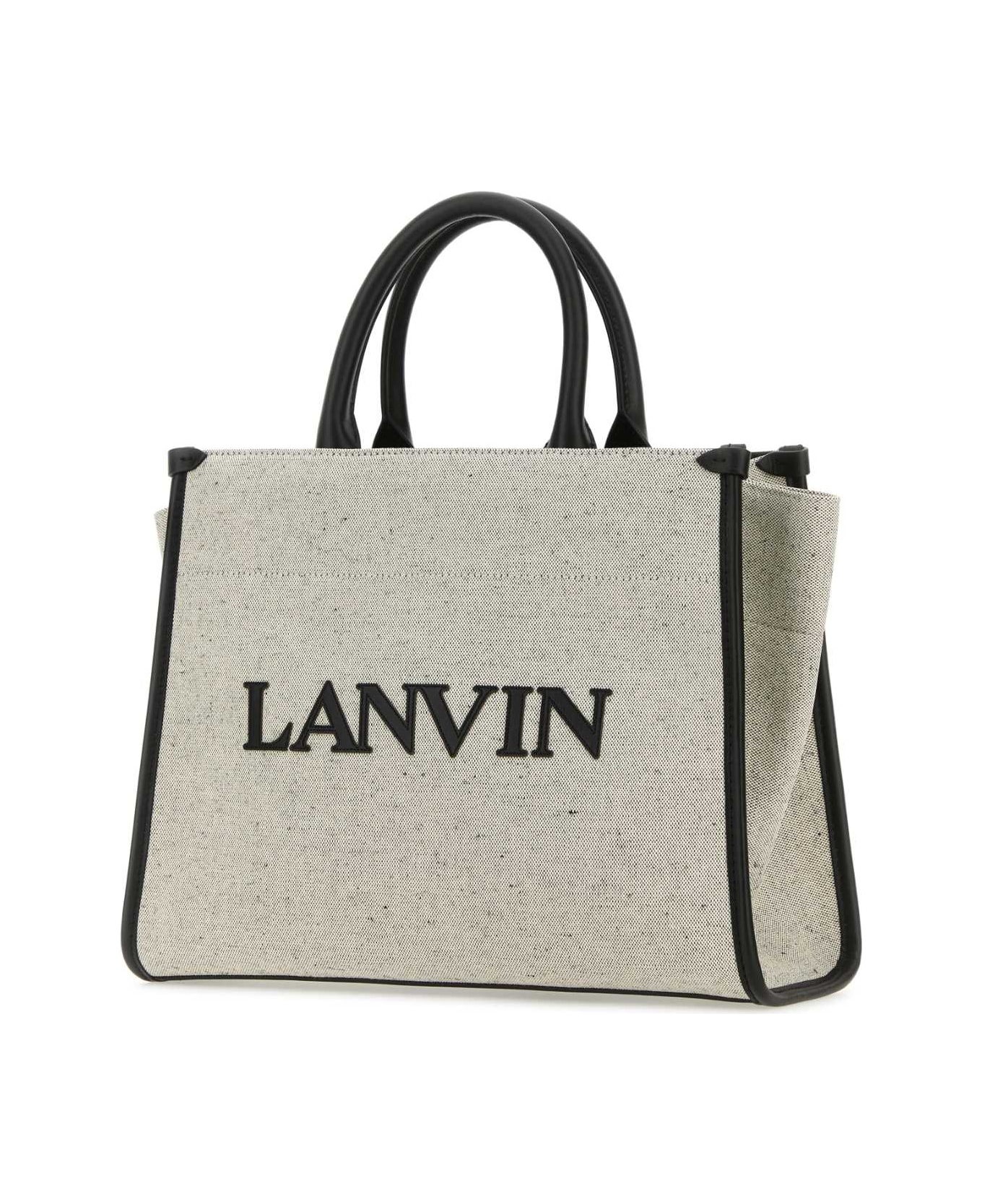 Two-tone Canvas Small In & Out Shopping Bag - 2