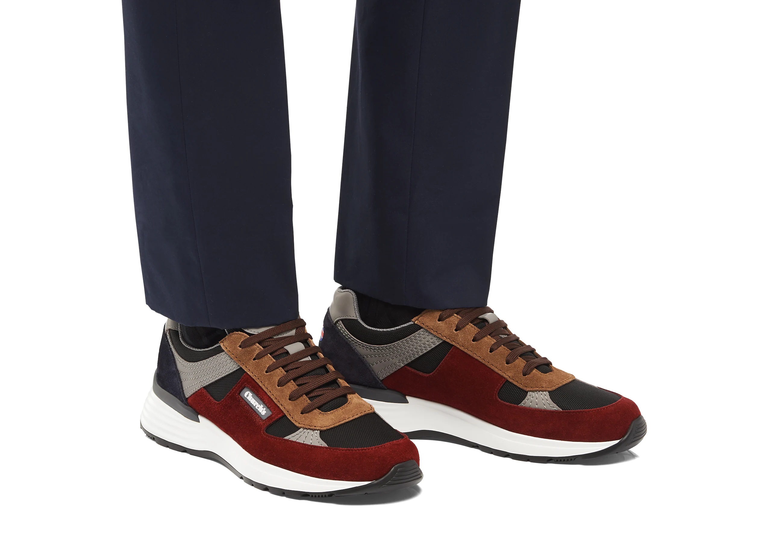 Ch873
Suede &  Mesh Retro Sneaker Multicolor - 5