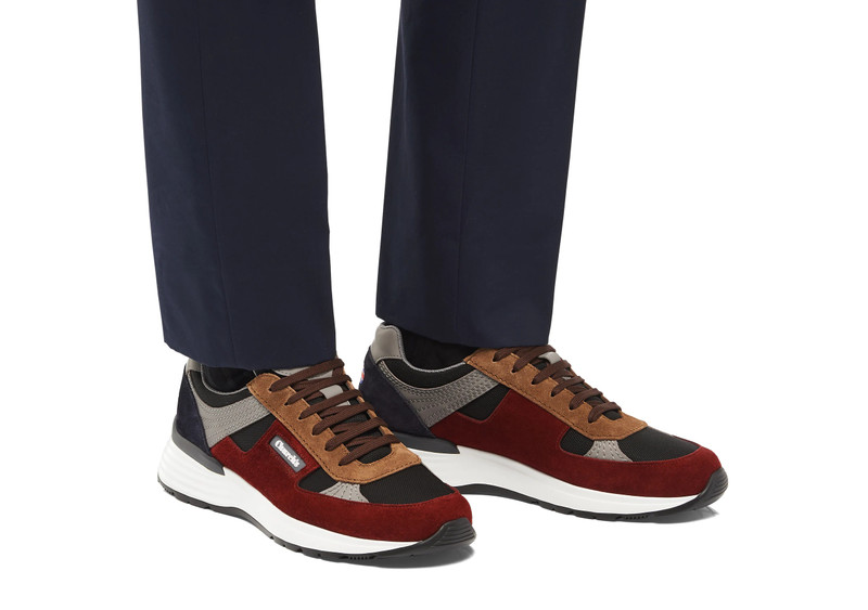 Ch873
Suede &  Mesh Retro Sneaker Multicolor 5