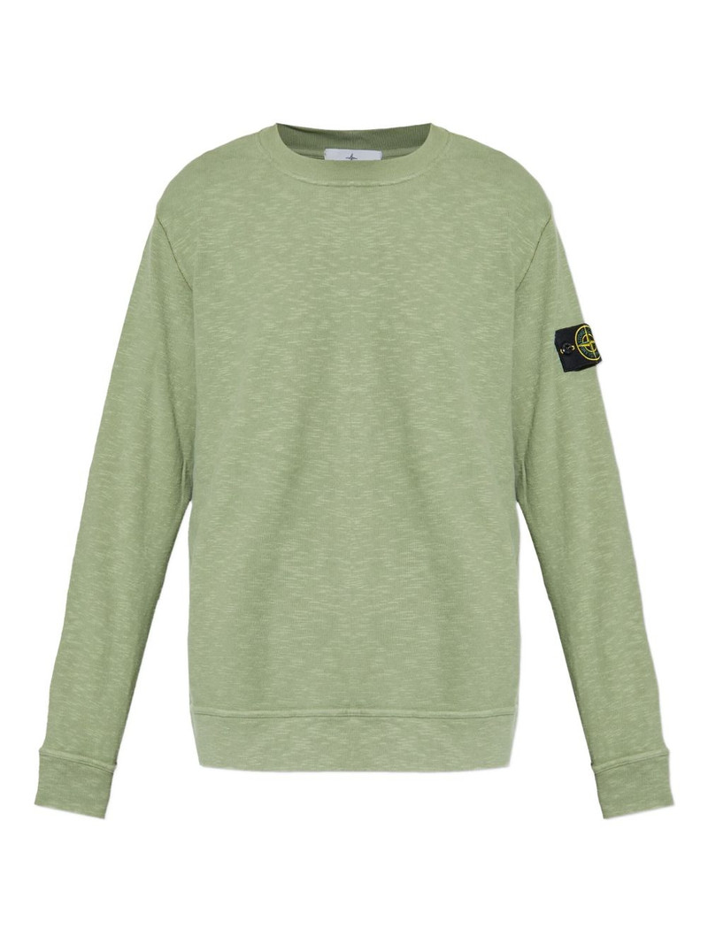 logo-patch cotton sweatshirt 1