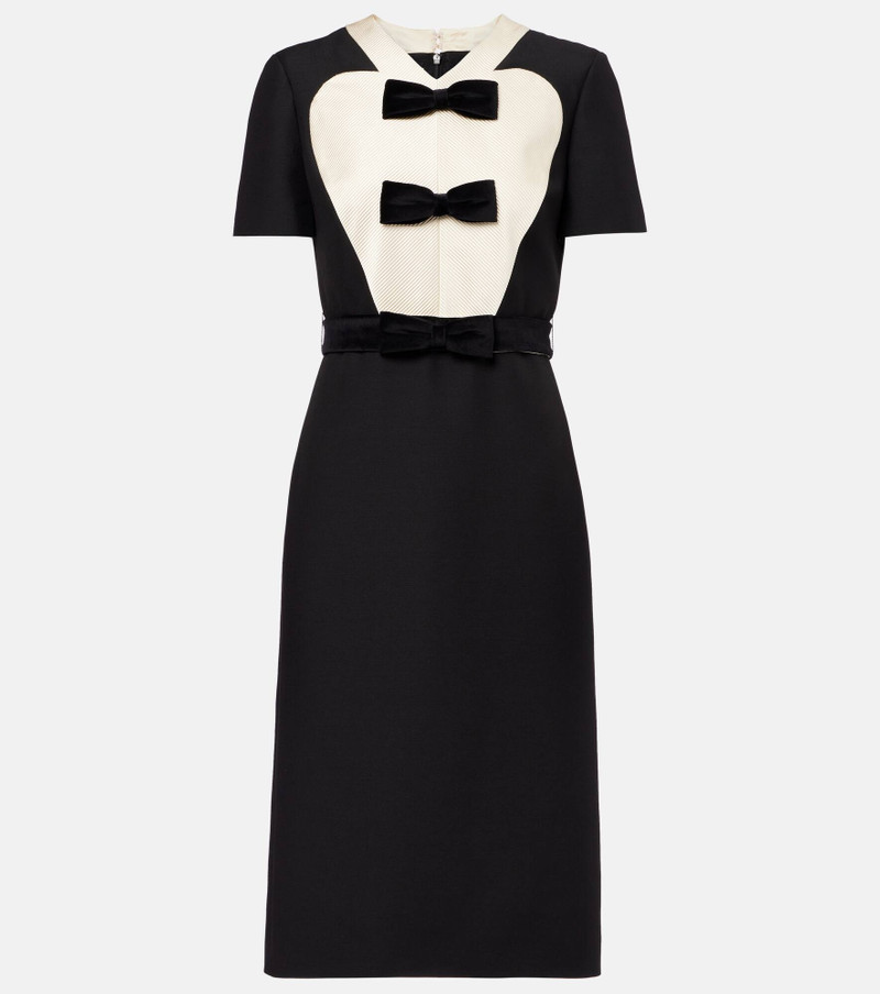 Crepe Couture bow-detail midi dress - 1