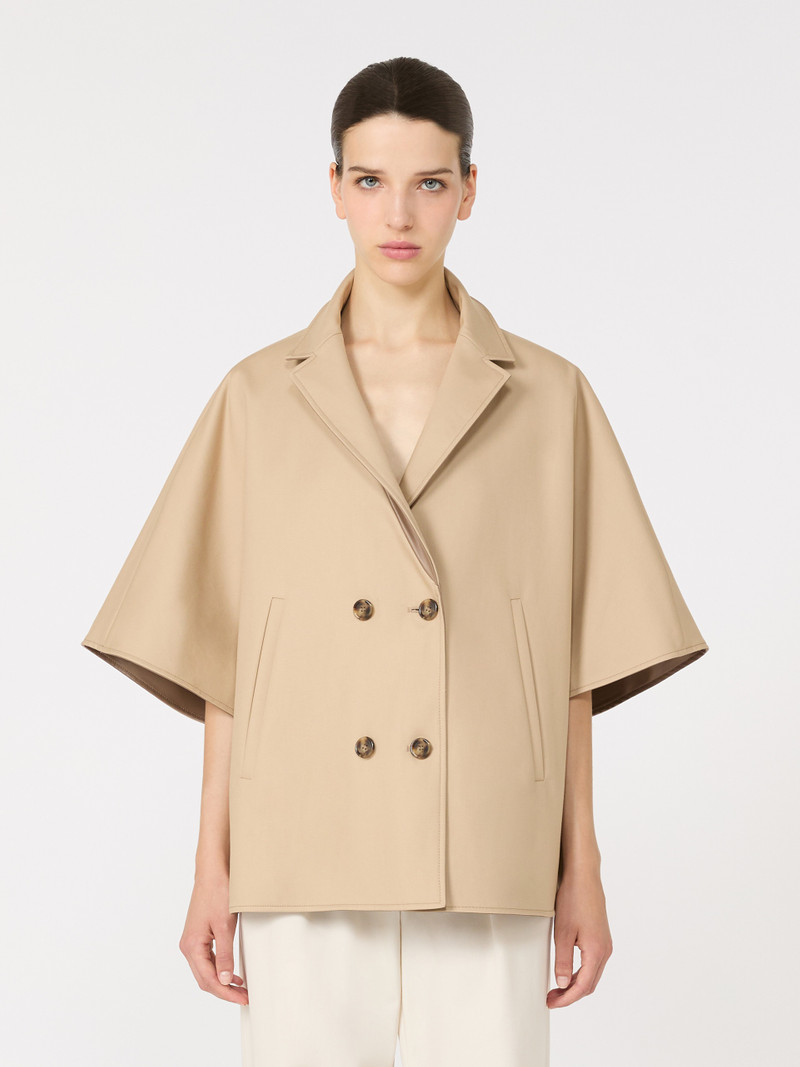 NOLI Double-breasted reversible cape in water-repellent cotton 5