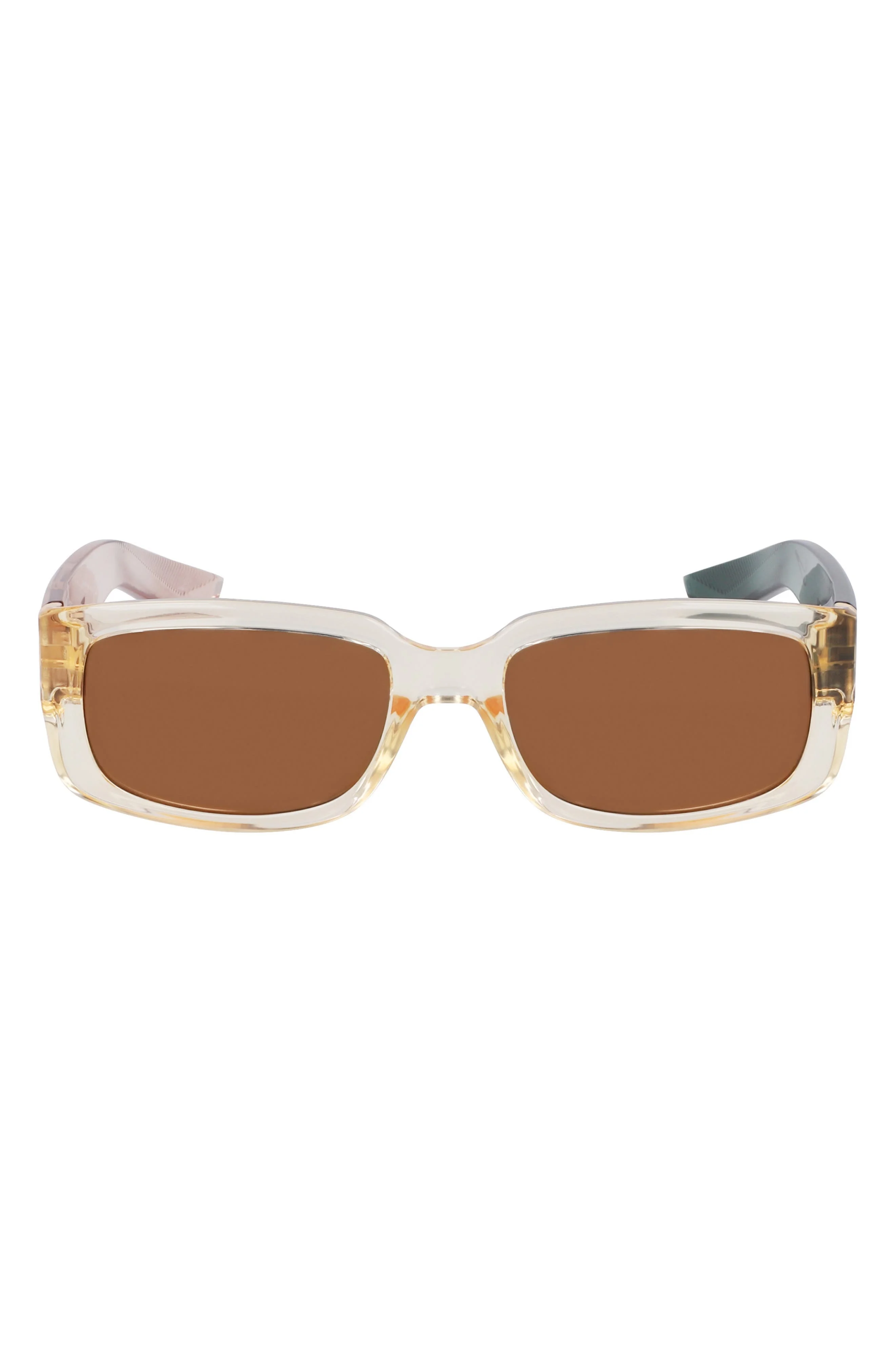 Nike Variant I 56mm Rectangle Sunglasses in Coconut Milk /Brown at Nordstrom - 1