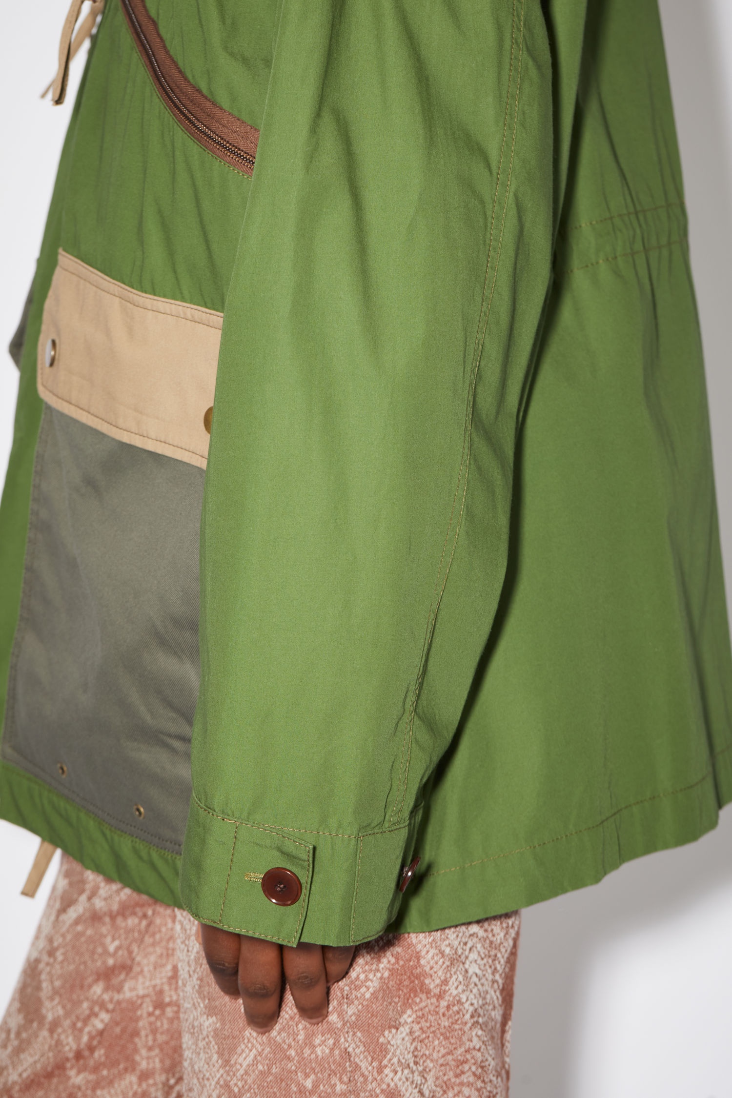 Casual cotton jacket - Hunter green/olive green - 7