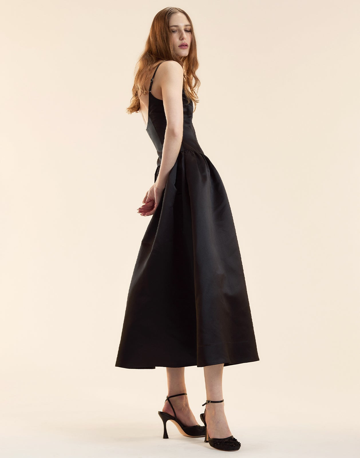 Genevive Satin Midi Dress - 3