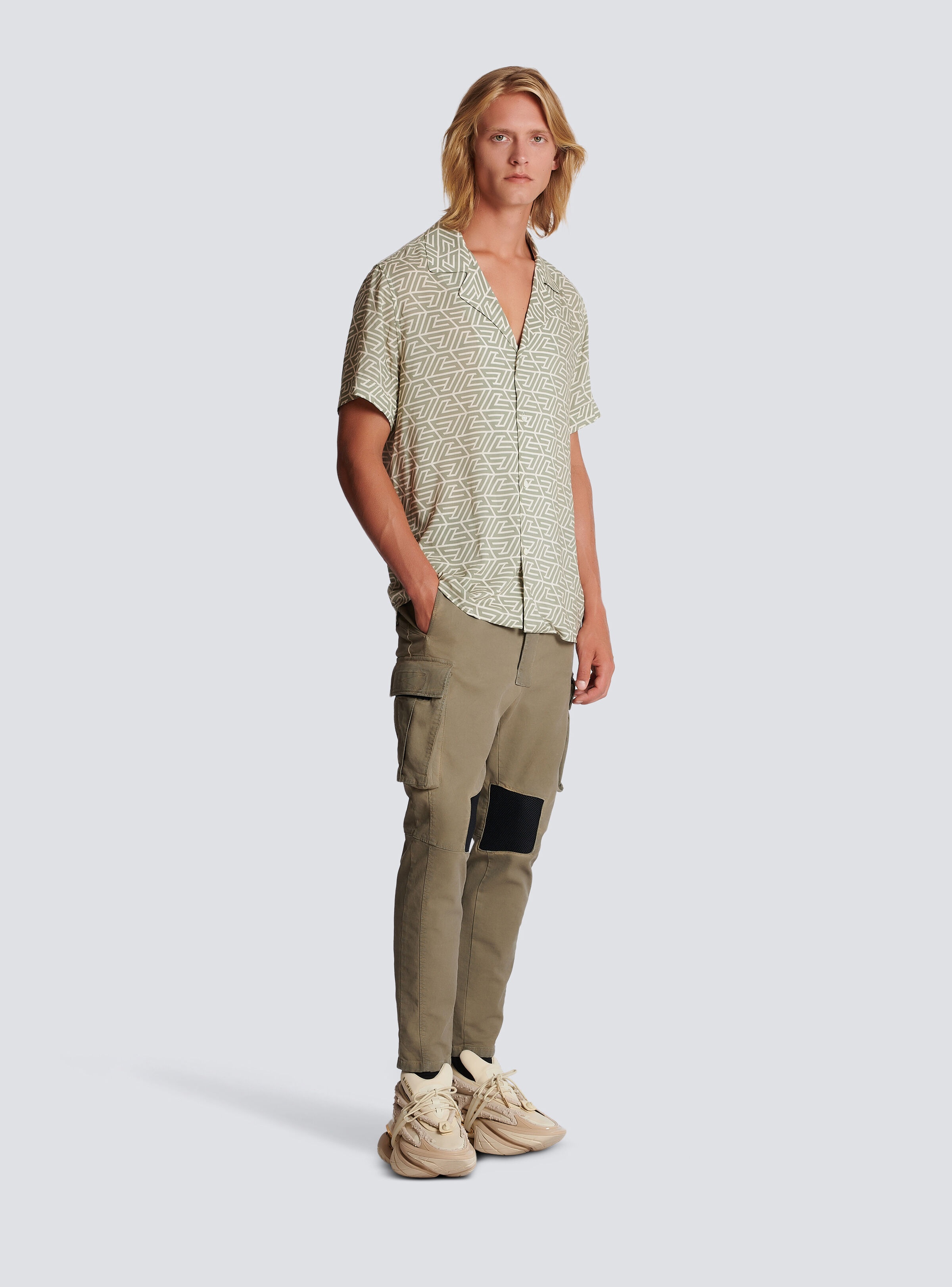 Shirt with printed pyramid monogram - 3
