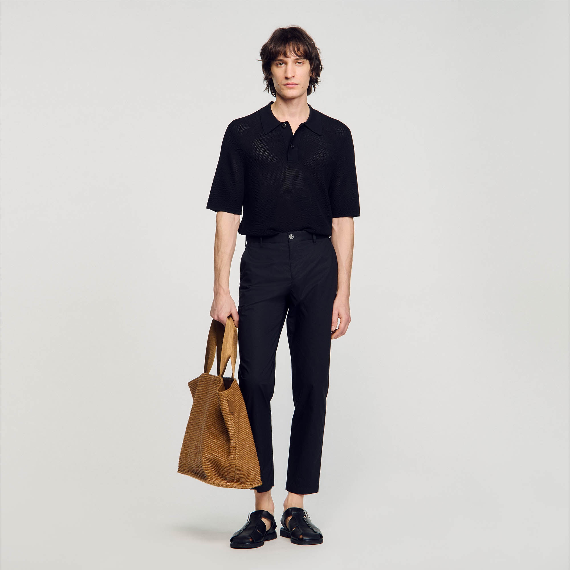 COTTON CARROT-CUT TROUSERS - 2