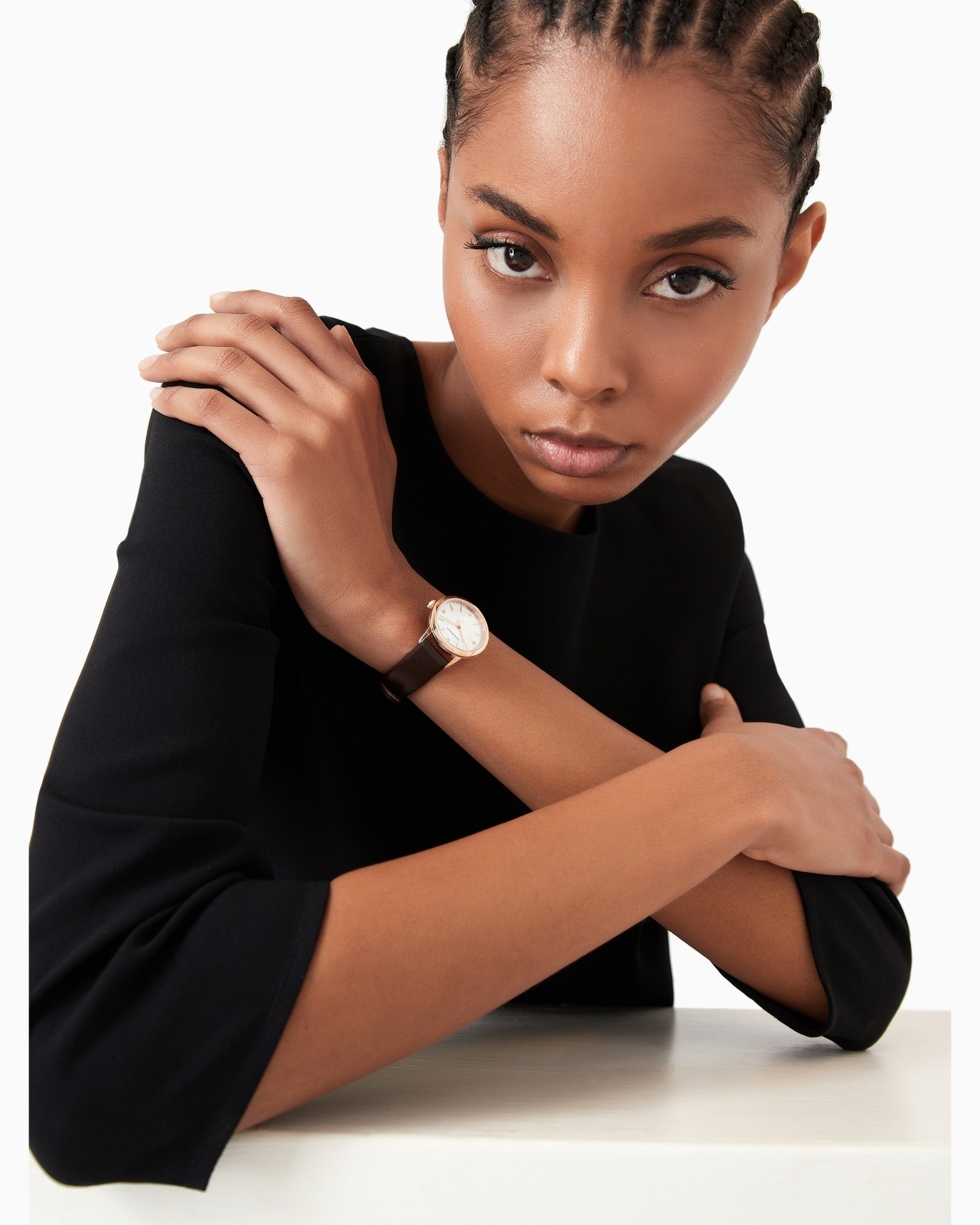 SWISS MADE AUTOMATIC BROWN LEATHER WATCH - 3
