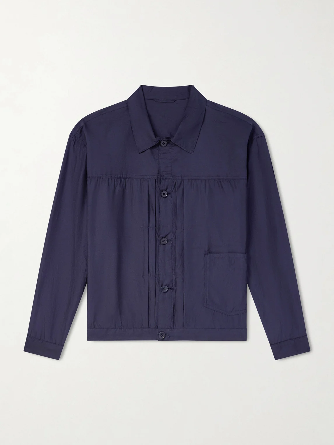Cotton and Silk-Blend Denim Jacket - 1