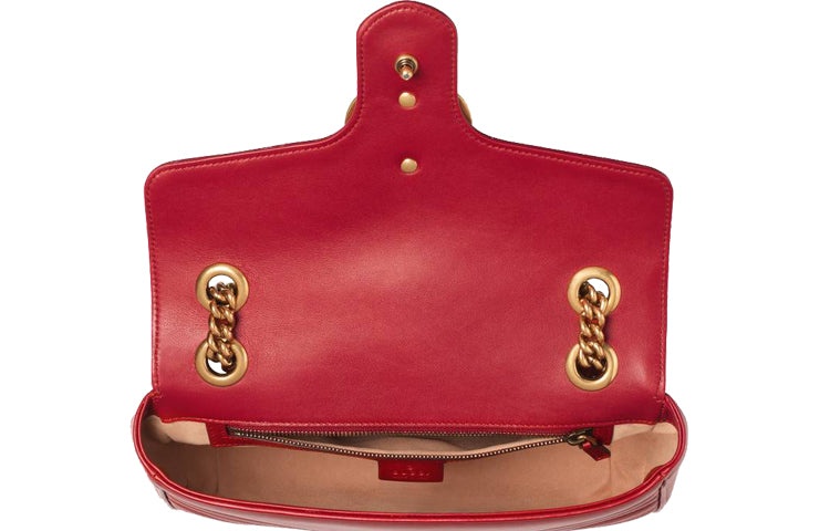 (WMNS) Gucci GG Marmont Small Matelasse Shoulder Bag 'Red' 443497-DTDIT-6433 - 8