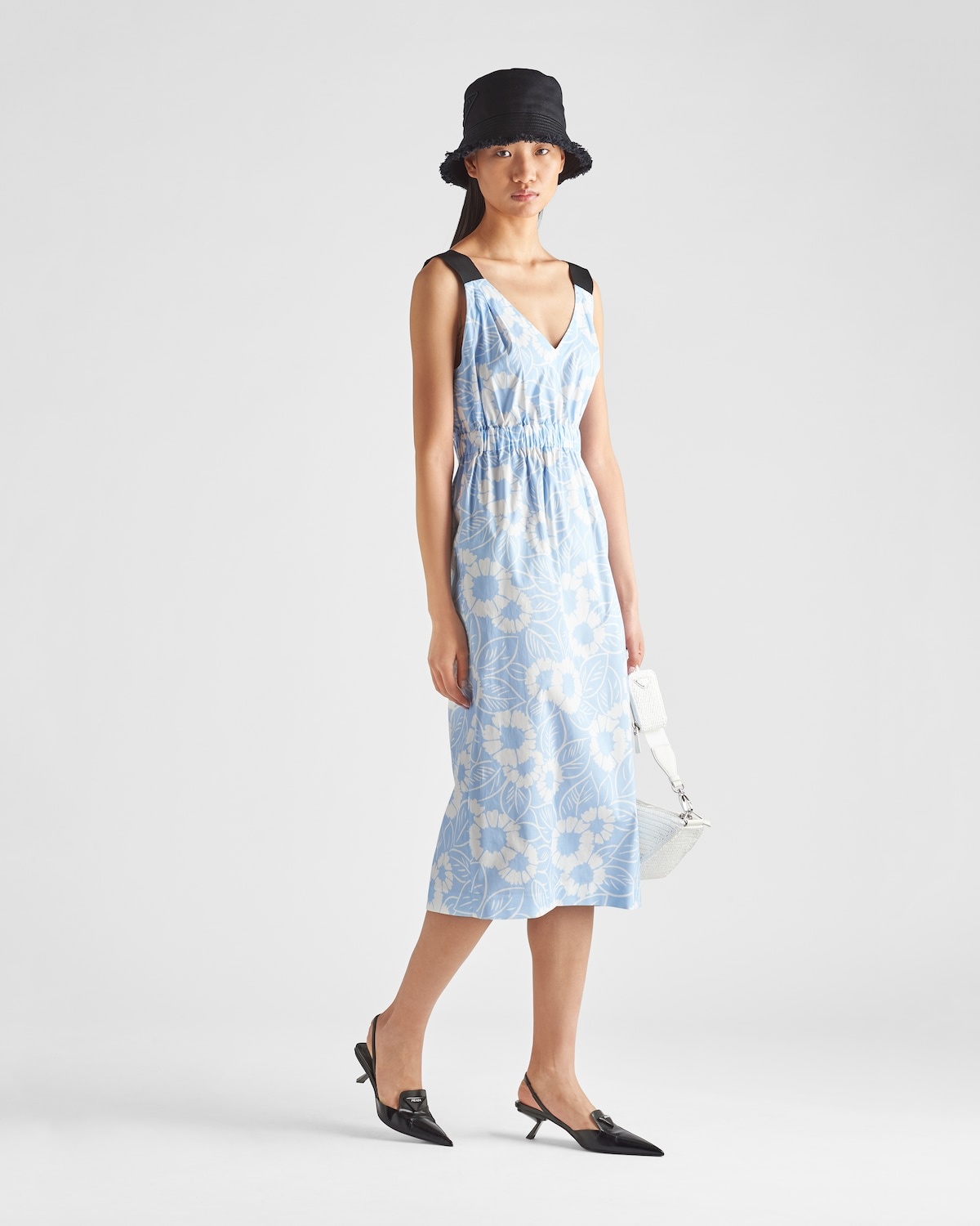 ワンピース PRADA PRINTED POPLIN DRESS Prada Printed poplin dress | REVERSIBLE