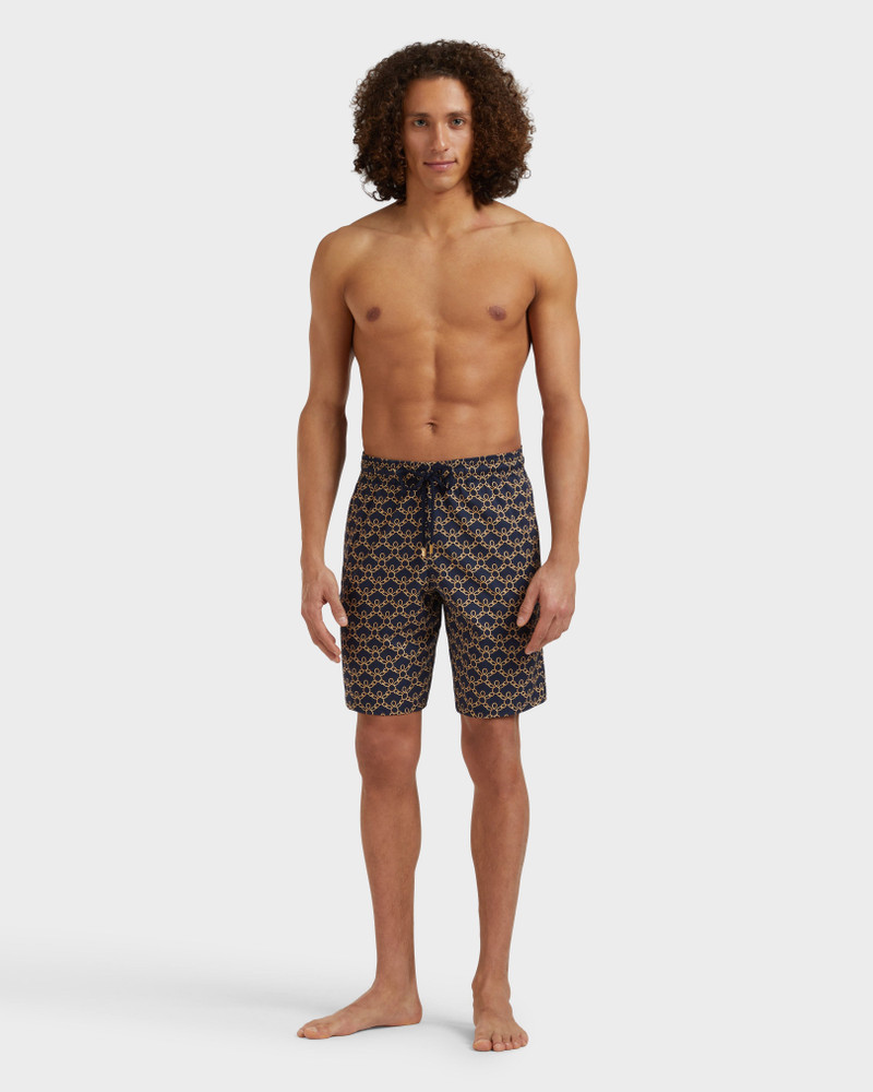 Vilebrequin MEN LONG STRETCH SWIM SHORTS TURTLES CHAIN outlook