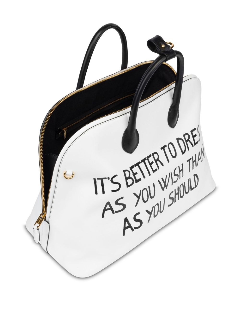 logo-print leather tote bag - 3