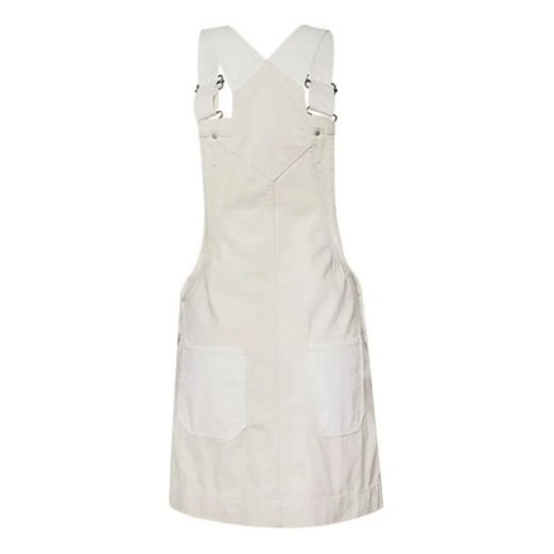 (WMNS) Converse Casual Suspender Skirt 'White' 10018415-A01 - 1