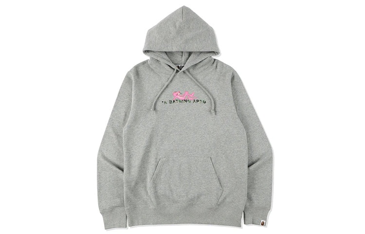 A Bathing Ape x PINK PANTHER Logo Hoodie 'Grey' 1H73-114-906 - 1