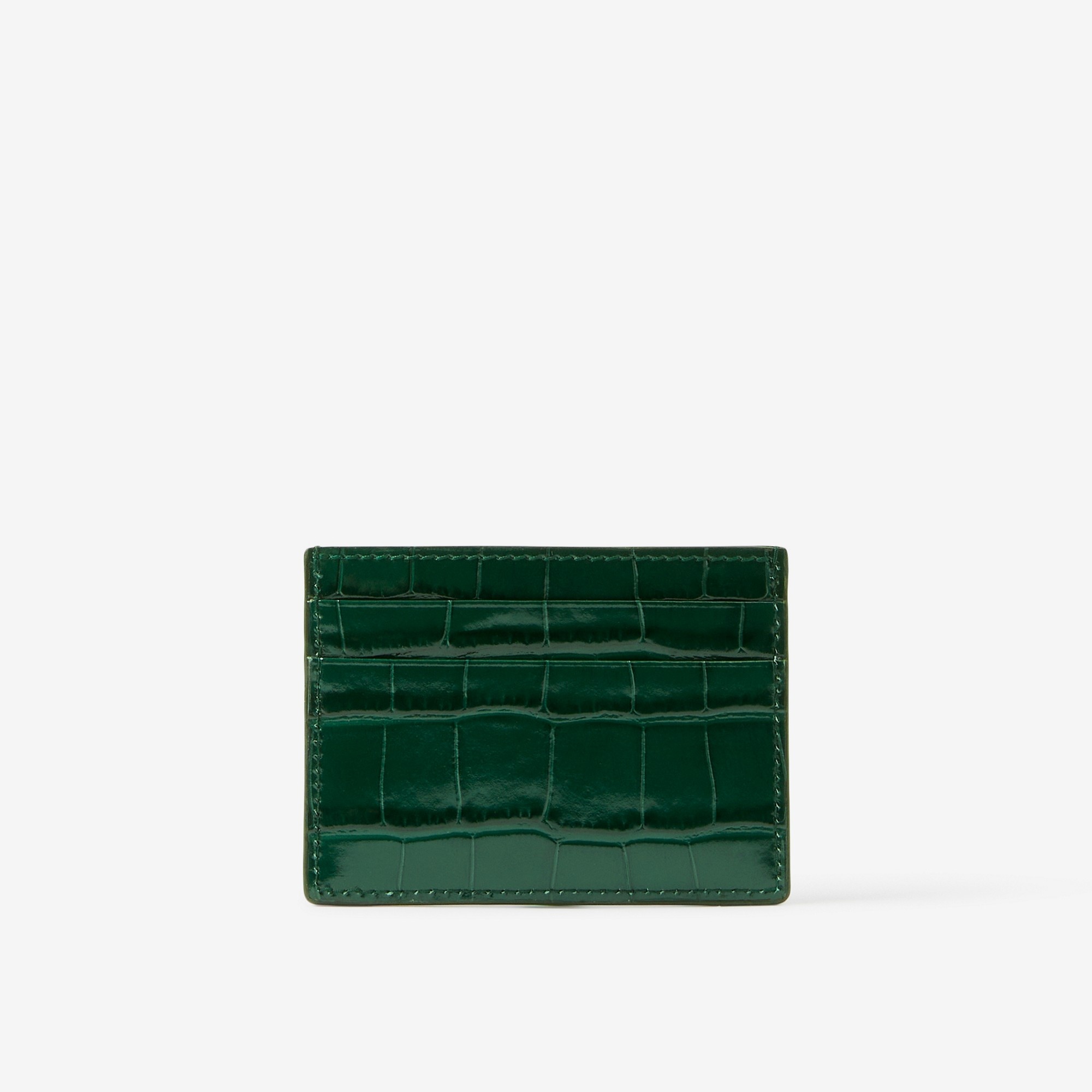 Embossed Leather TB Card Case - 3