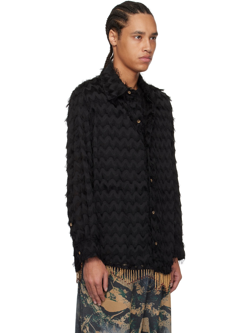 SSENSE Exclusive Bird Shaggy Long Shirt - 2