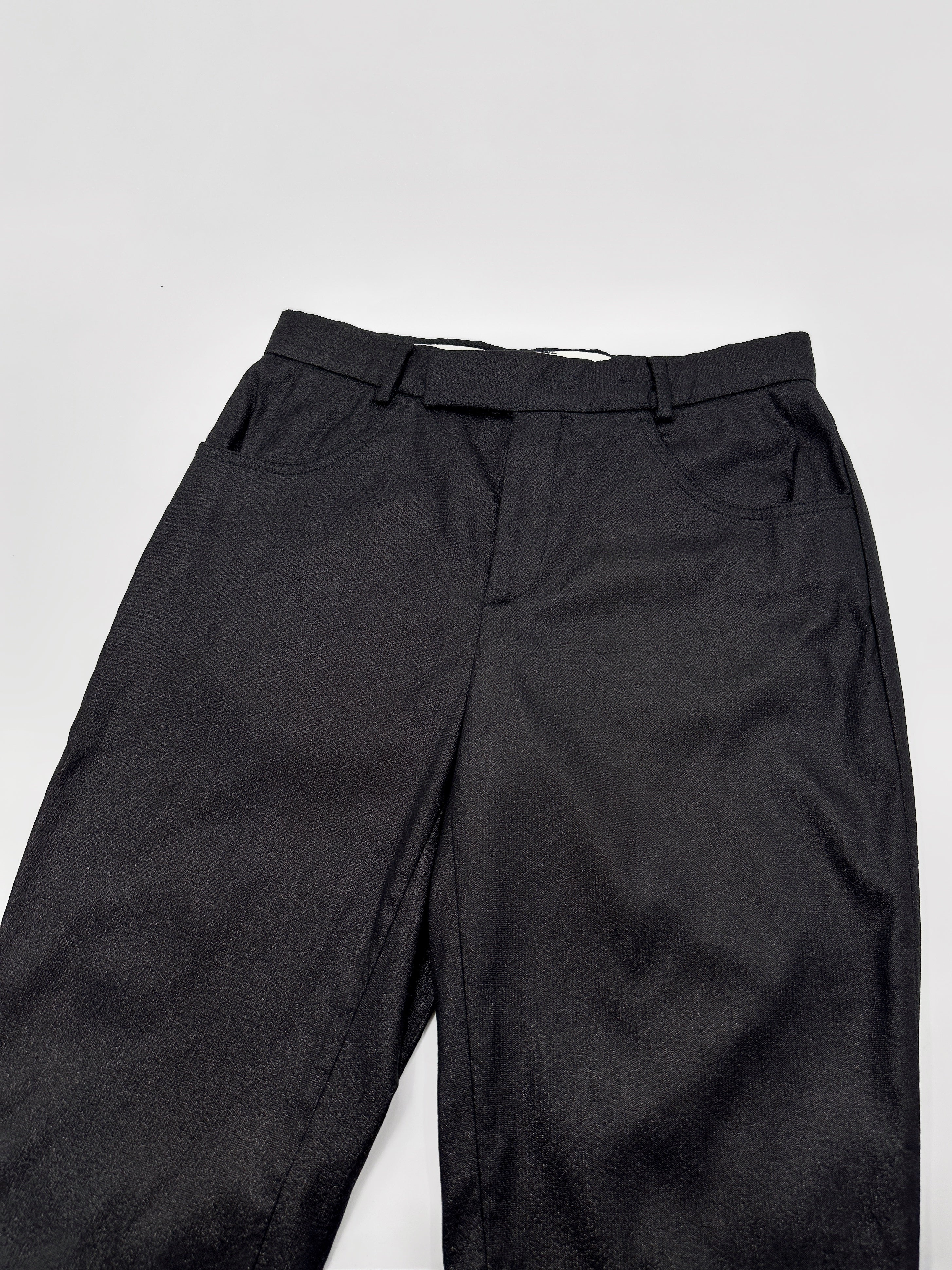 UNALTERED Gucci Spring 1997 Tom Ford Metallic Dark Brown Glitter Lurex Pants 40 - 7