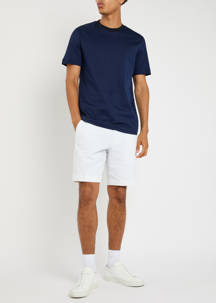 Boss H-slice Piqué Stretch-cotton Shorts - 4