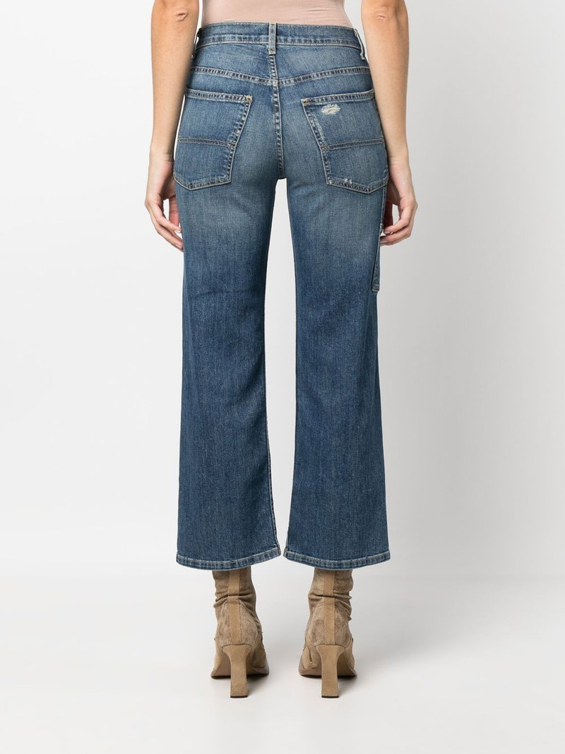 distressed cropped flared jeans 4