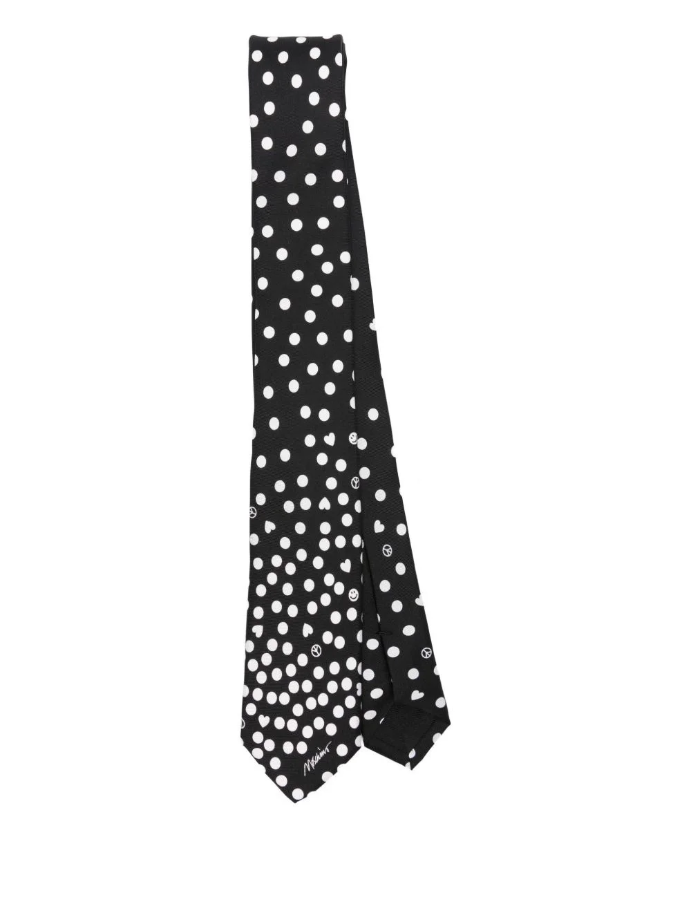 polka-dot silk tie - 1