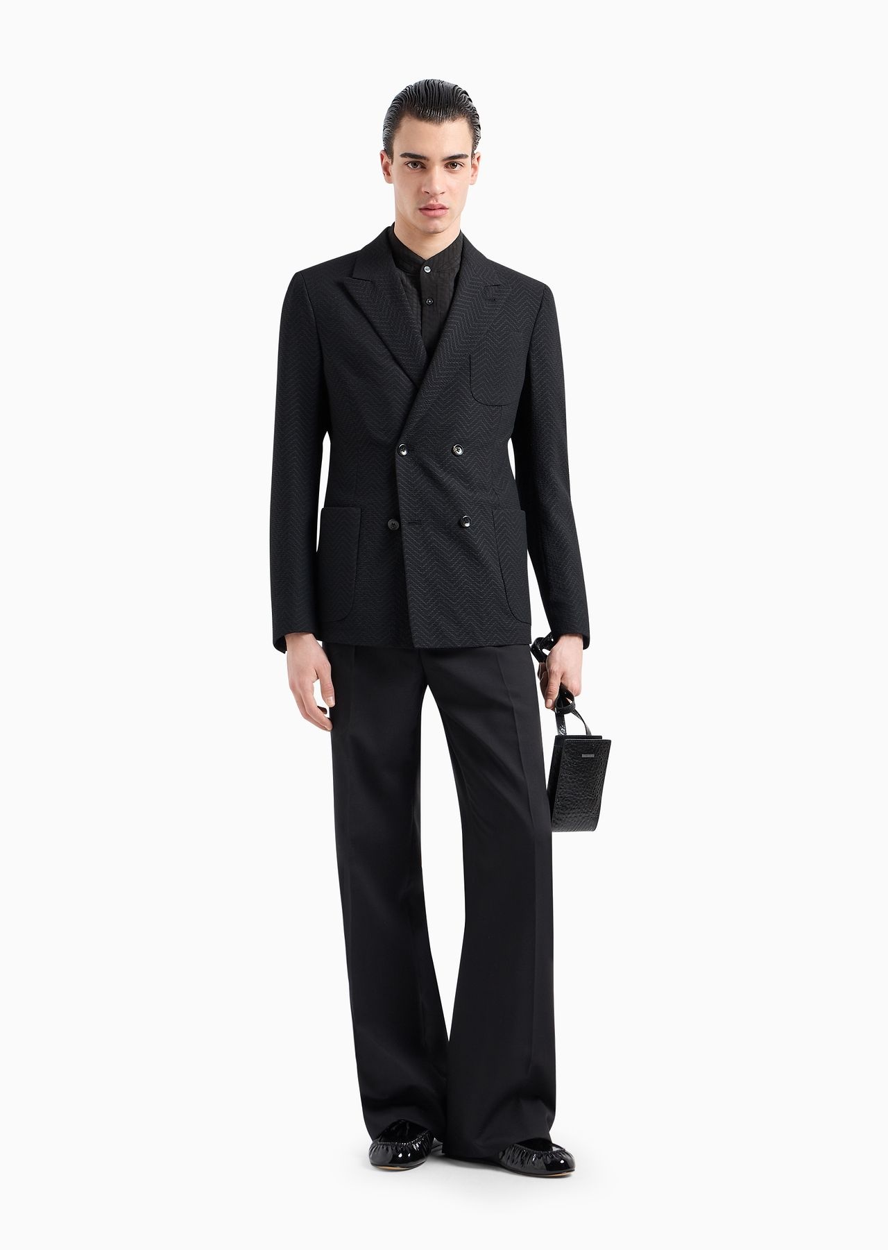 ASV comfort-fit guru-collar shirt in Lyocell-blend, seersucker-look fabric - 4