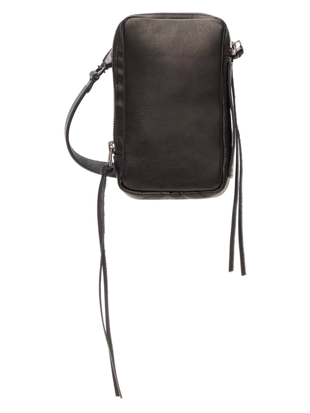 Black Leather Neck Pouch - 1