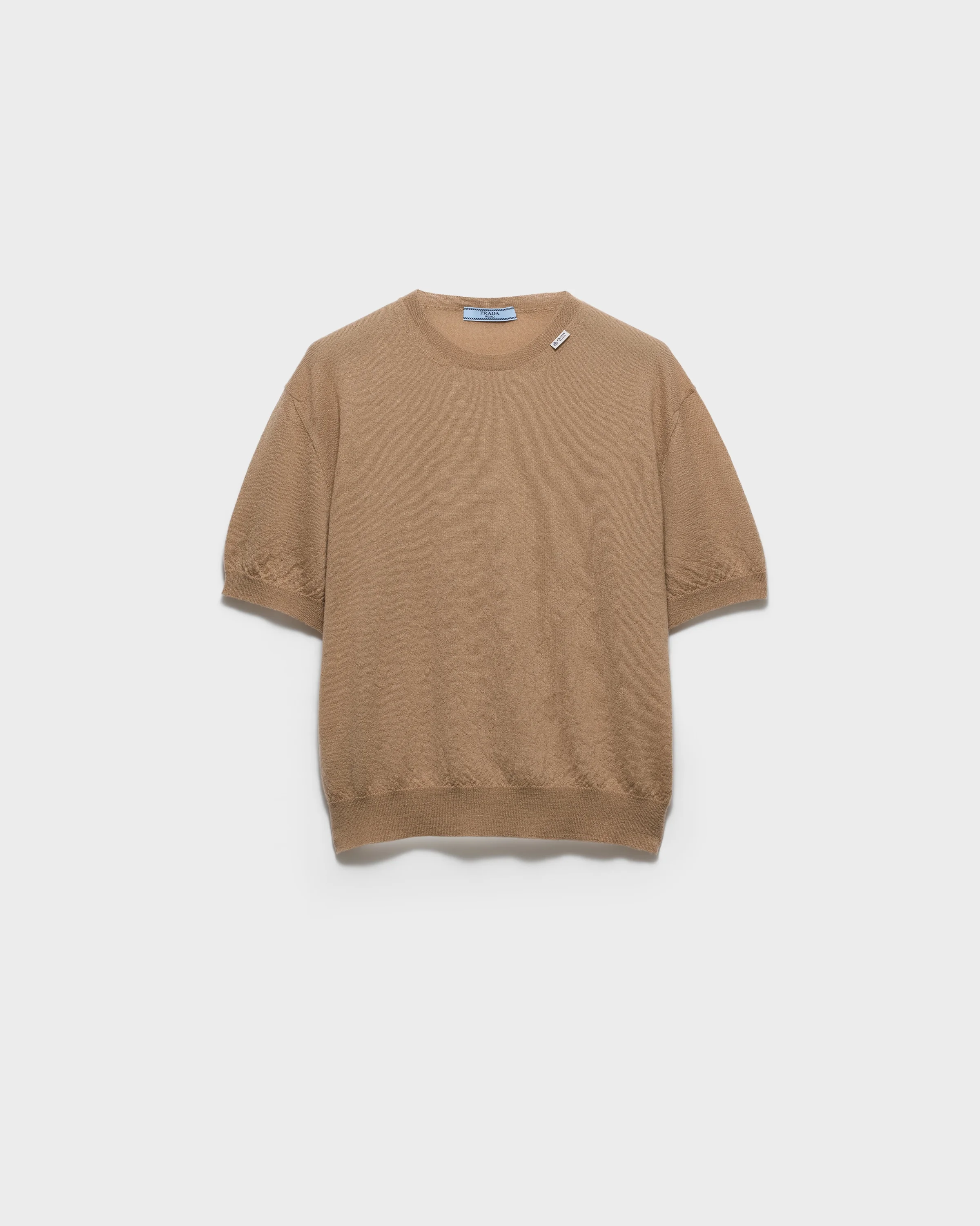 Short-sleeved cashmere sweater - 1