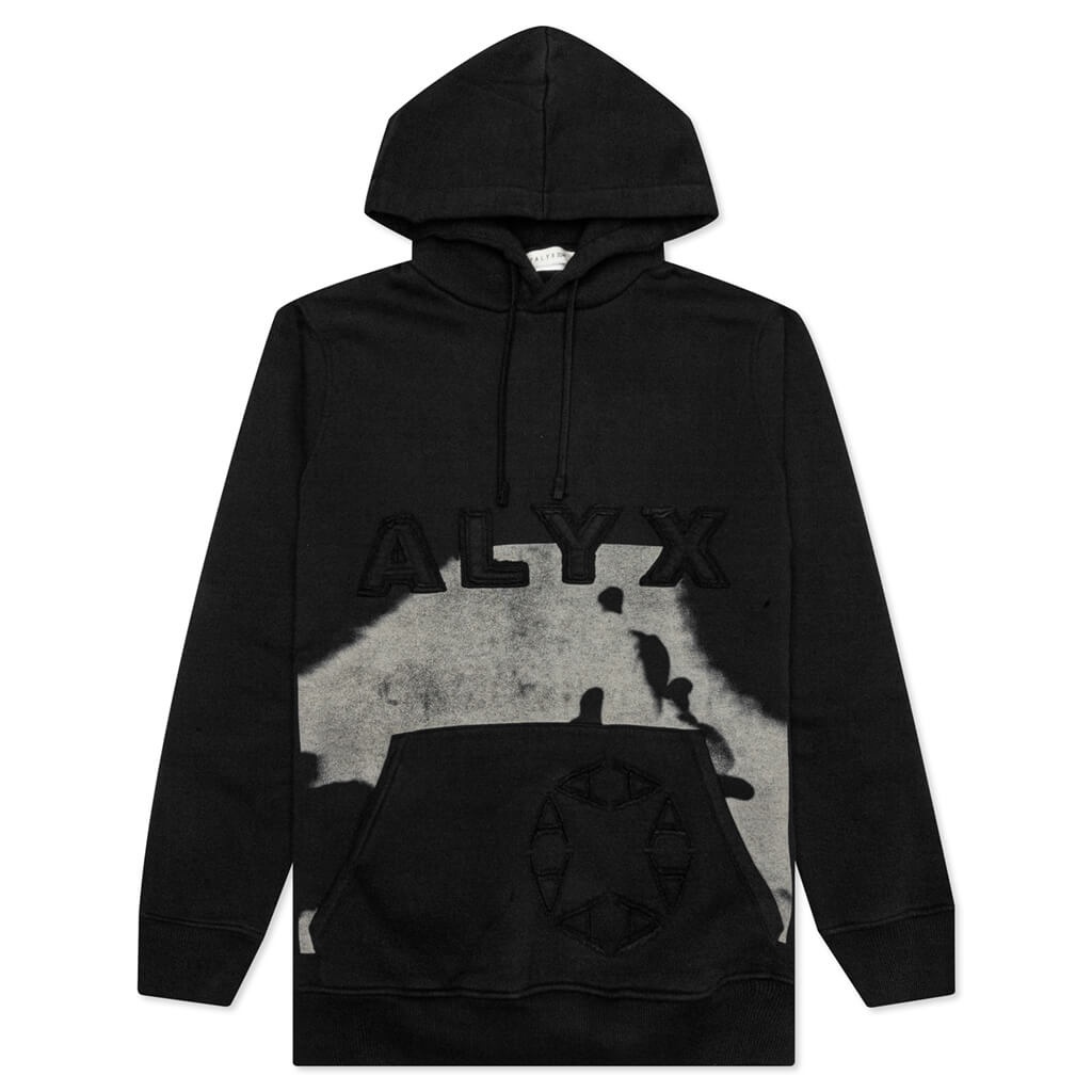1017 ALYX 9SM COW PRINT HOODIE - BLACK - 1