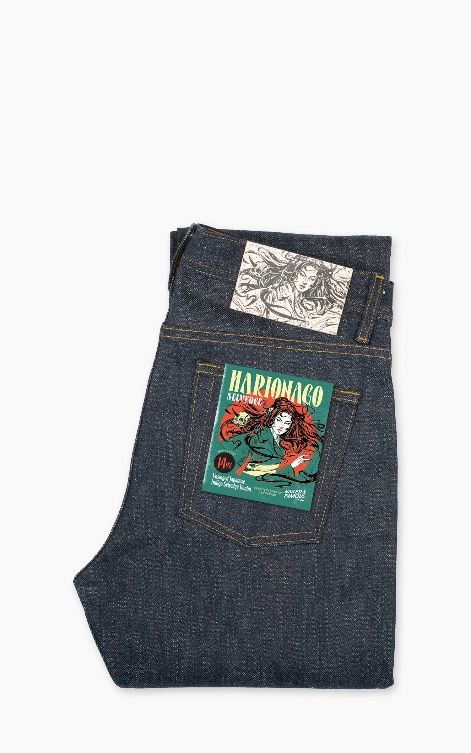 NAKED & FAMOUS DENIM WEIRD GUY HARIONAGO SELVEDGE INDIGO 14OZ - 1