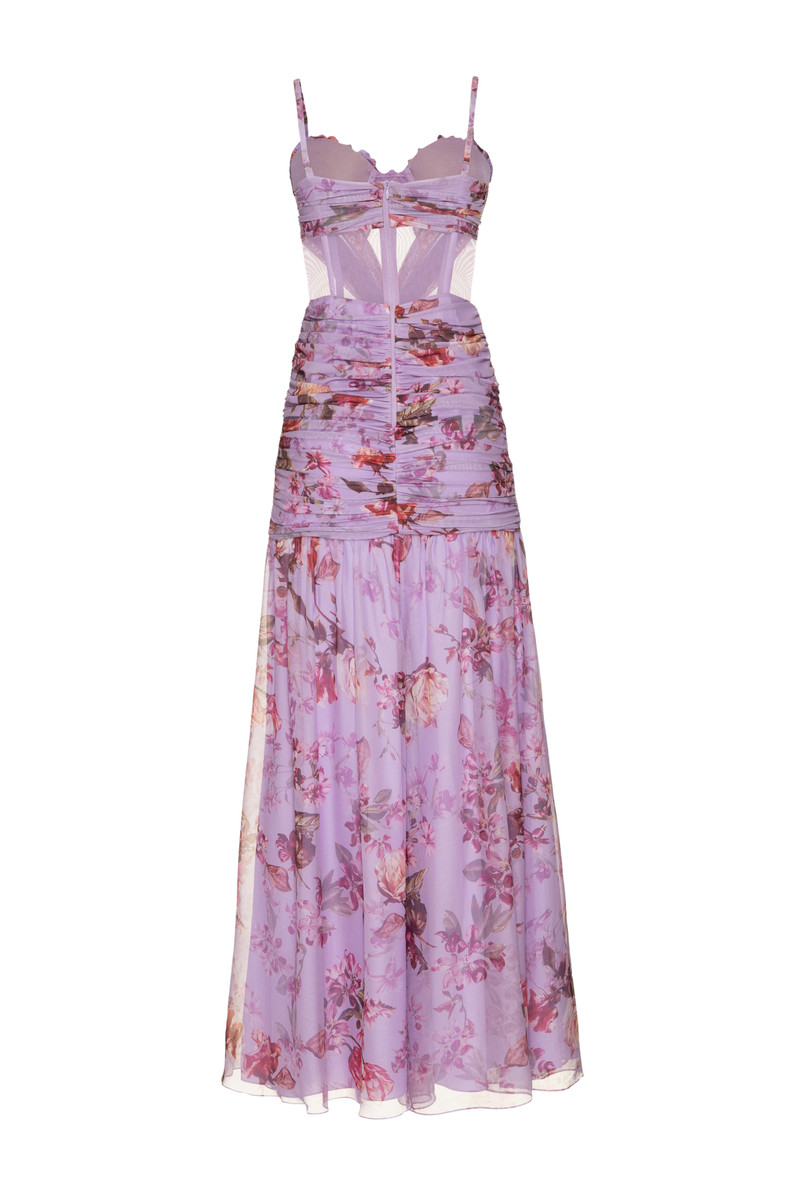 Floral Haze Bustier Maxi Dress 4