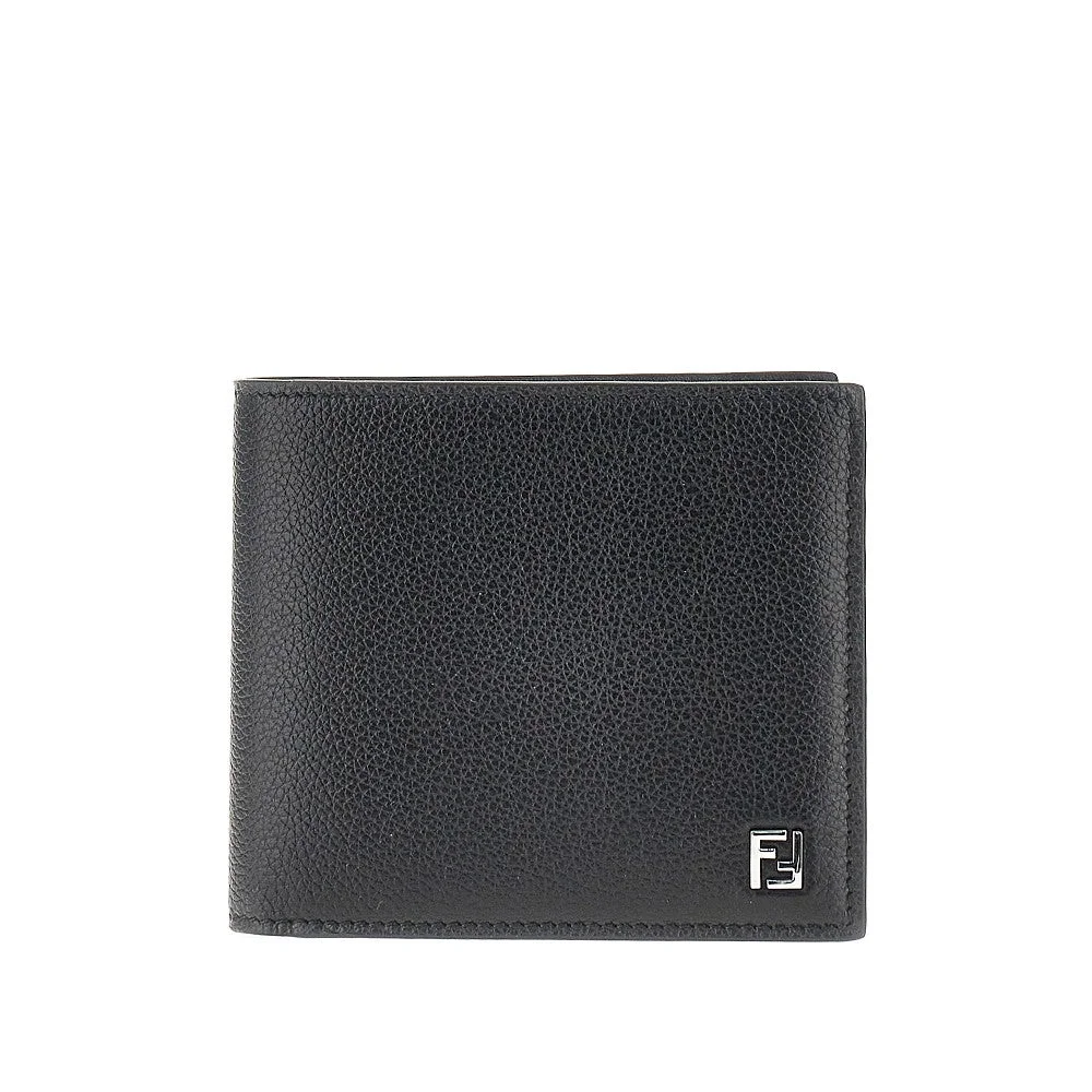 Fendi FF Leather Bi-fold Wallet Black - 1