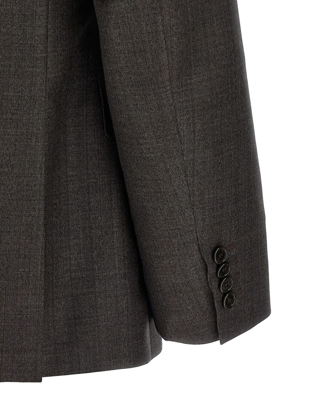 single-breasted flat-front suit - 5