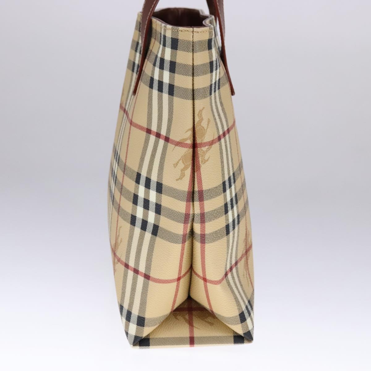 Burberry Nova Check Tote Bag Pvc Leather Beige - 4