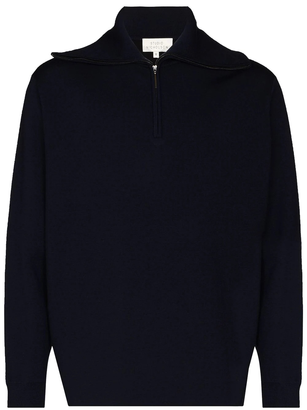 half-zip wool jumper - 1