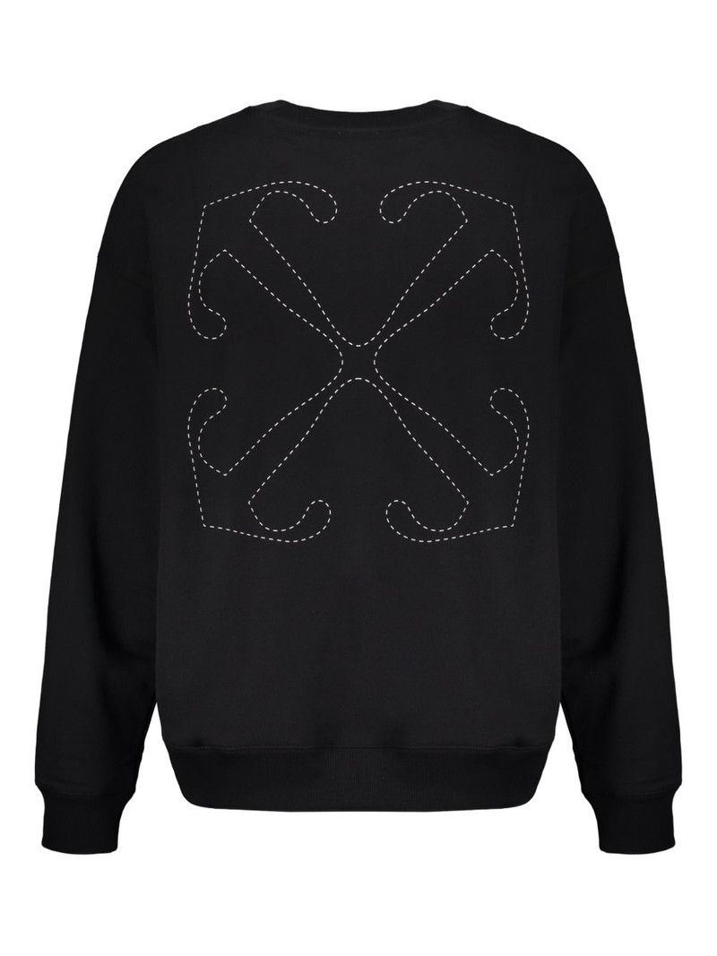 Off-White long-sleeved ribbed sweatshirt outlook