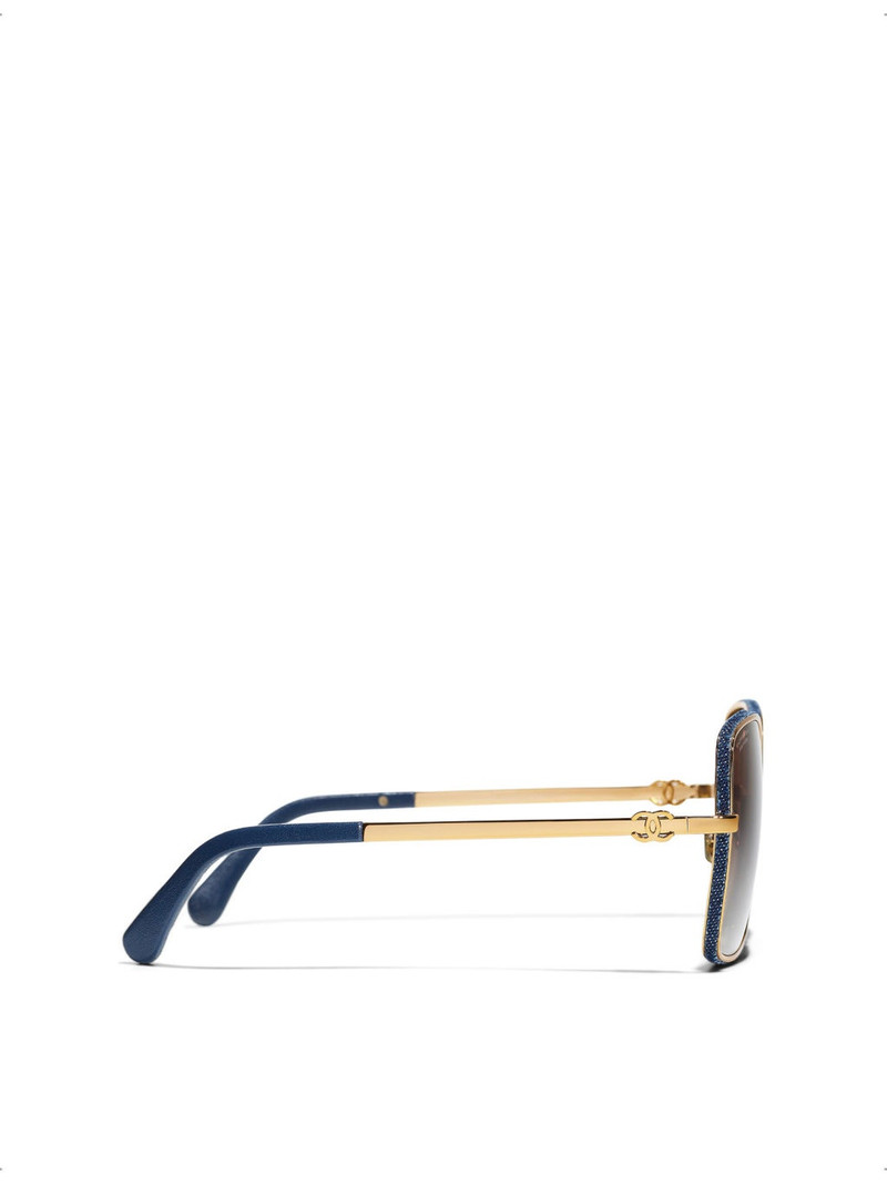 CH4288Q Square-Frame Metal Sunglasses 4