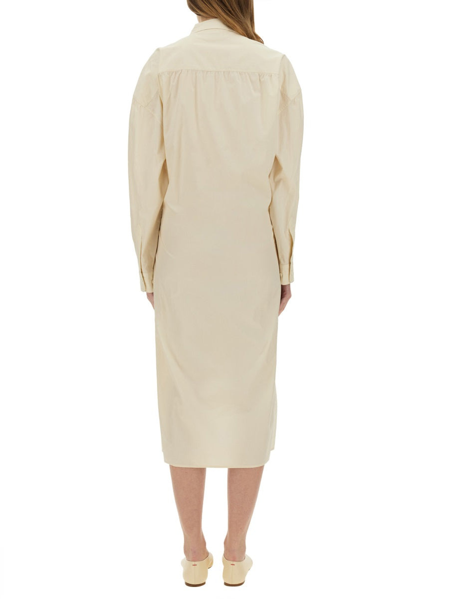 Lemaire Women "Straight Collar Twisted" Dress - 3