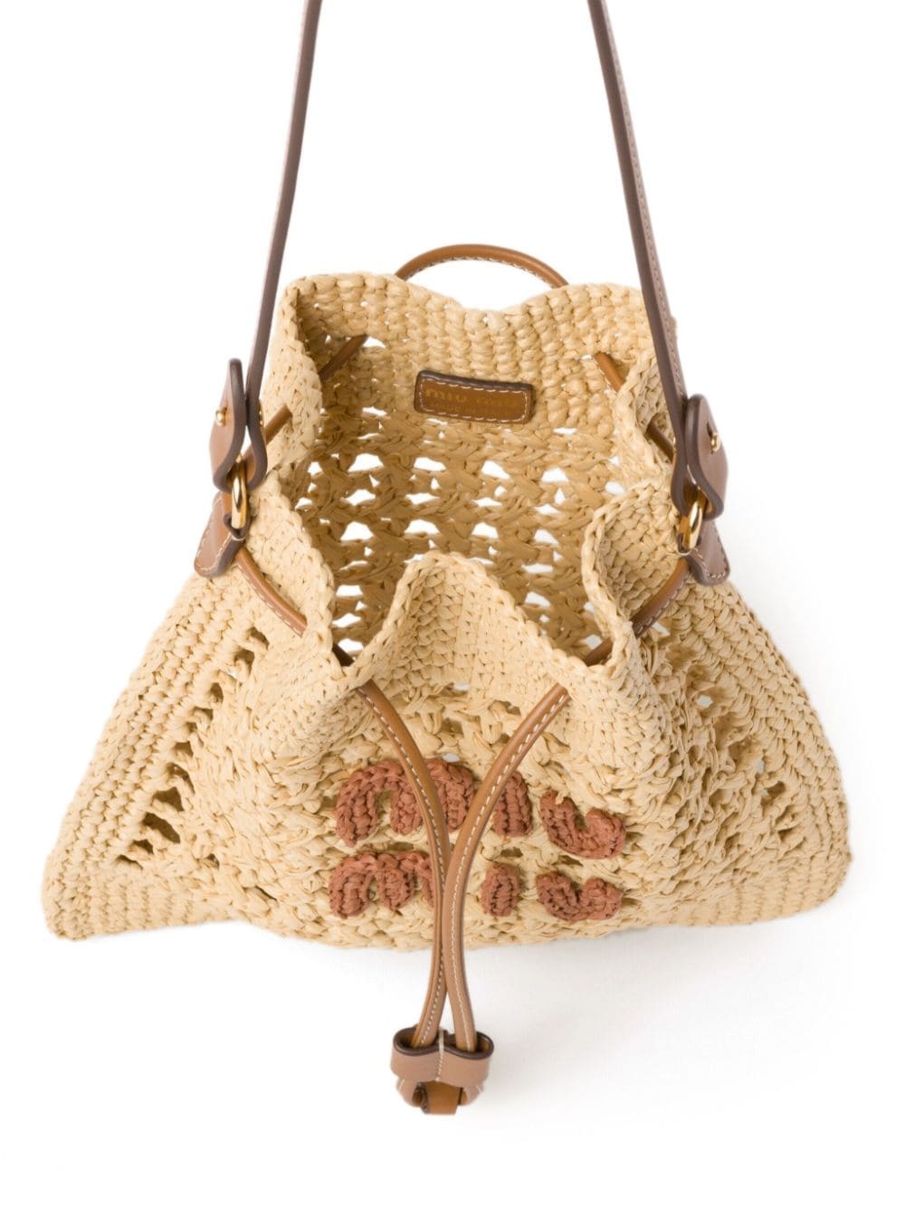 mini woven tote bag - 5