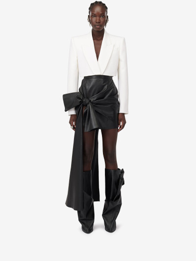 Alexander McQueen Women's Knotted Drape Mini Skirt in Black outlook