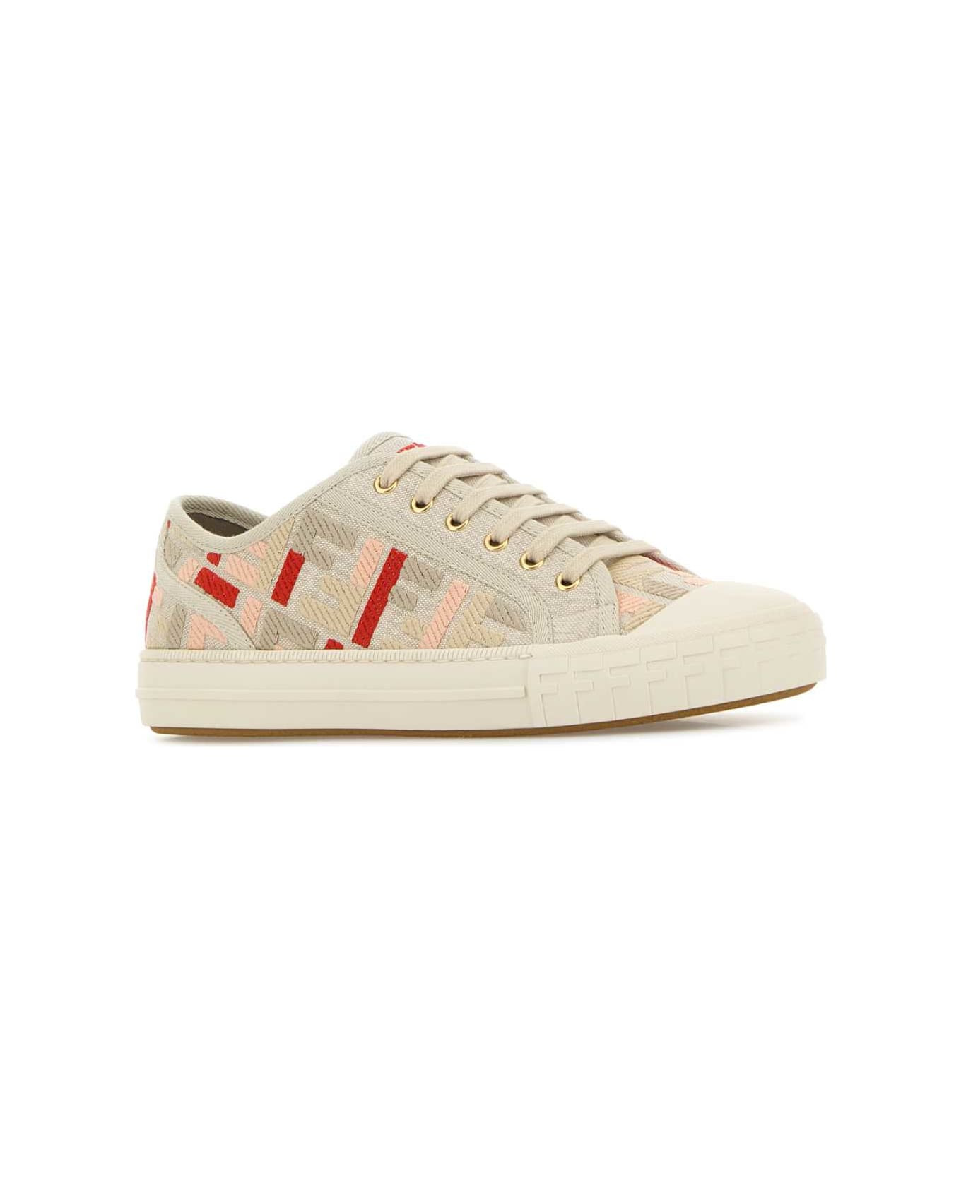 Embroidered Canvas Domino Sneakers - 2