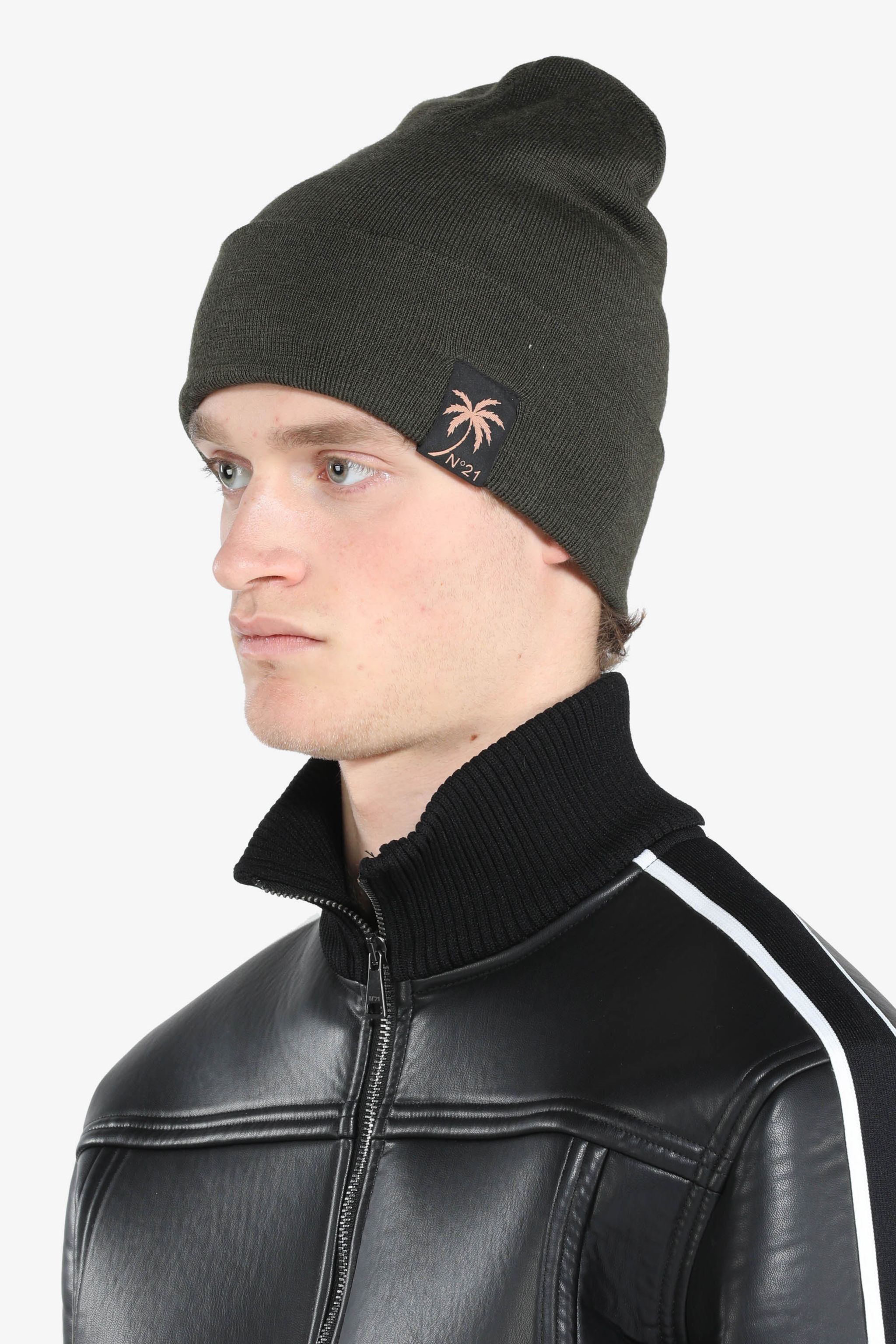 LOGO-APPLIQUÉ WOOL BEANIE - 2