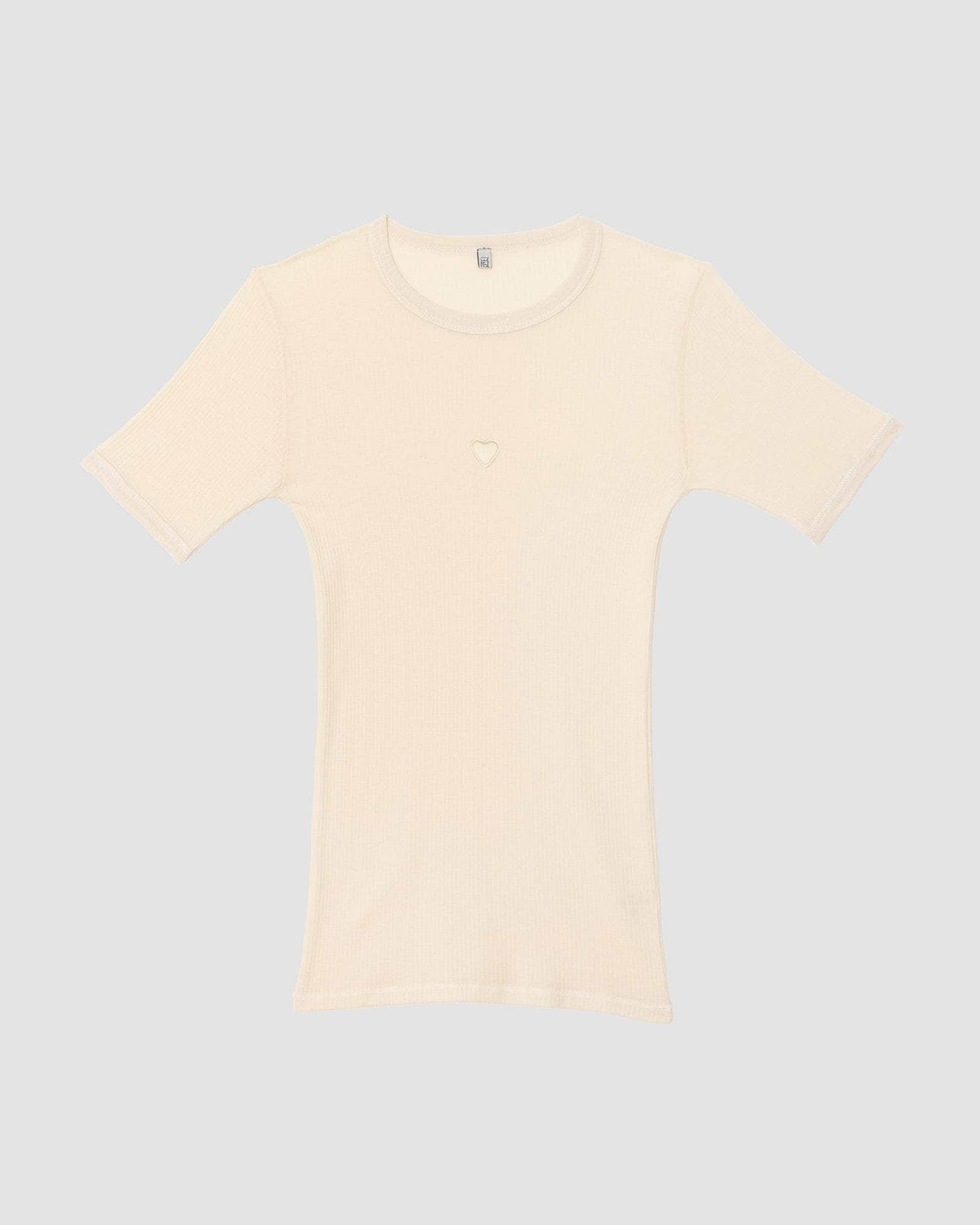 Heart Tee Shirt - Fine Organic Cotton Rib - 7