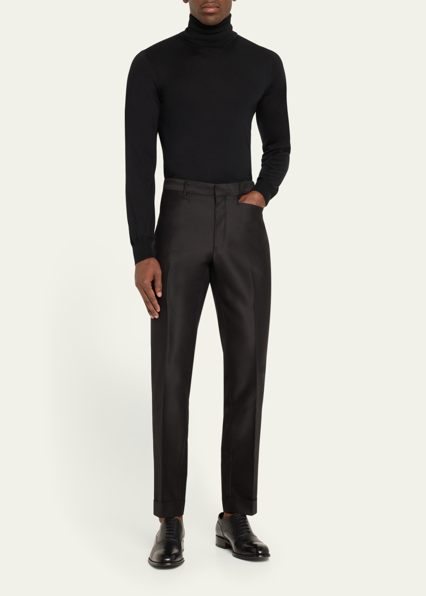 Men's Fine-Gauge Cashmere Turtleneck Sweater - 2